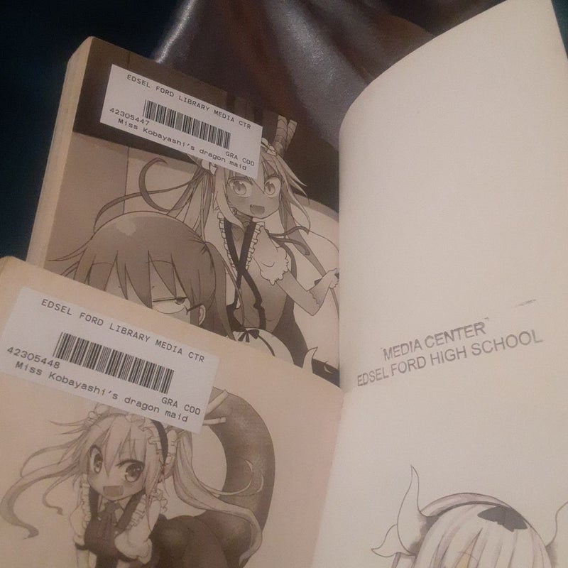 Miss Kobayashi's Dragon Maid Vol. 1 & 2 manga set