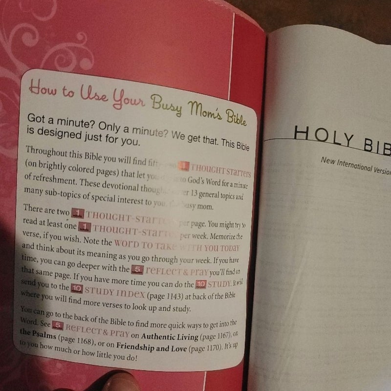 NIV Busy Mom's Bible, Italian Duo Tone (Words of Jesus Appear in Red)