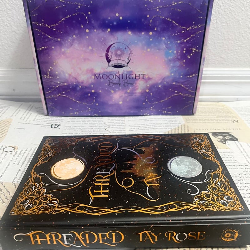 Moonlight Book Box Special Edition of Threaded by Tay Rose will ship in the box it arrived in.