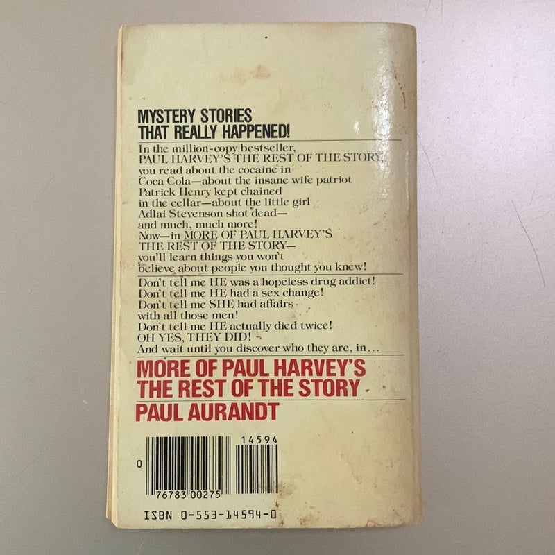 More Of Paul Harvey The Rest Of The Story By Paul Aurandt, Paperback 