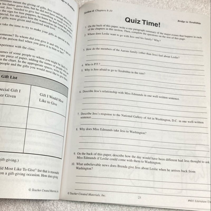 A Guide for Using Bridge to Terabithia in the Classroom 83