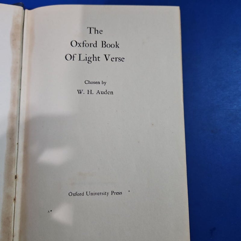 The Oxford Book of LIGHT VERSE