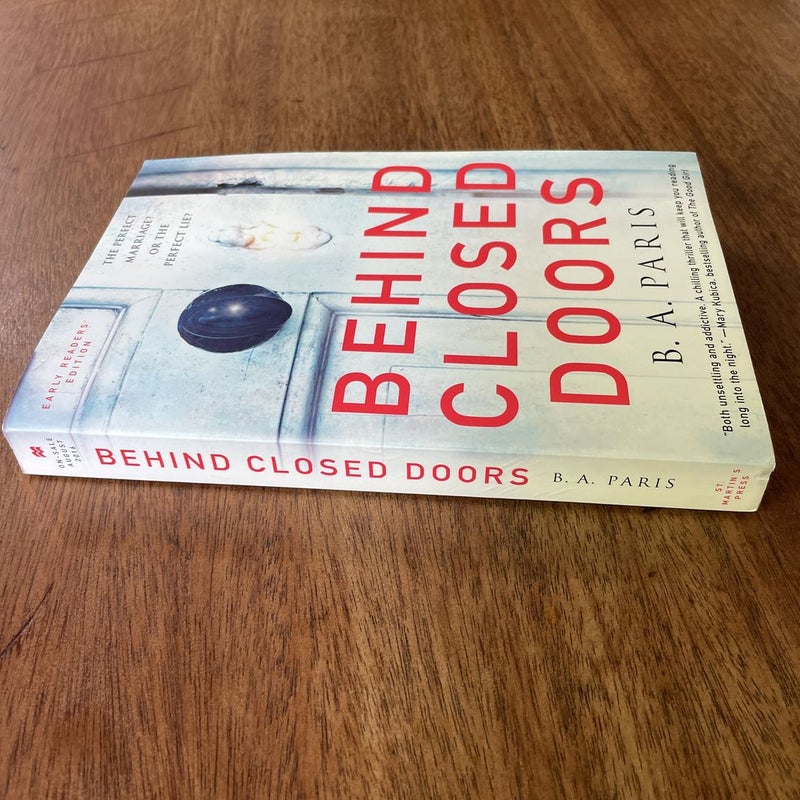 Behind Closed Doors *advanced reader copy