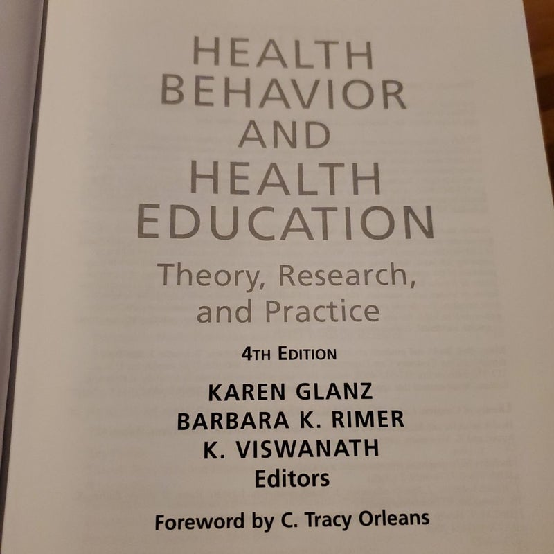 Health Behavior and Health Education