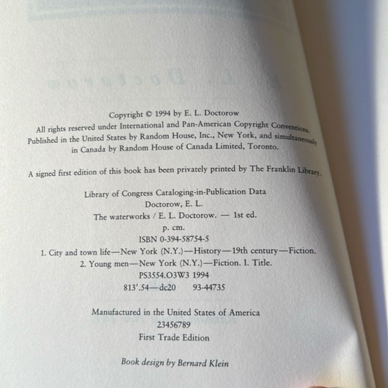 The Waterworks (1st Trade Ed/2nd)