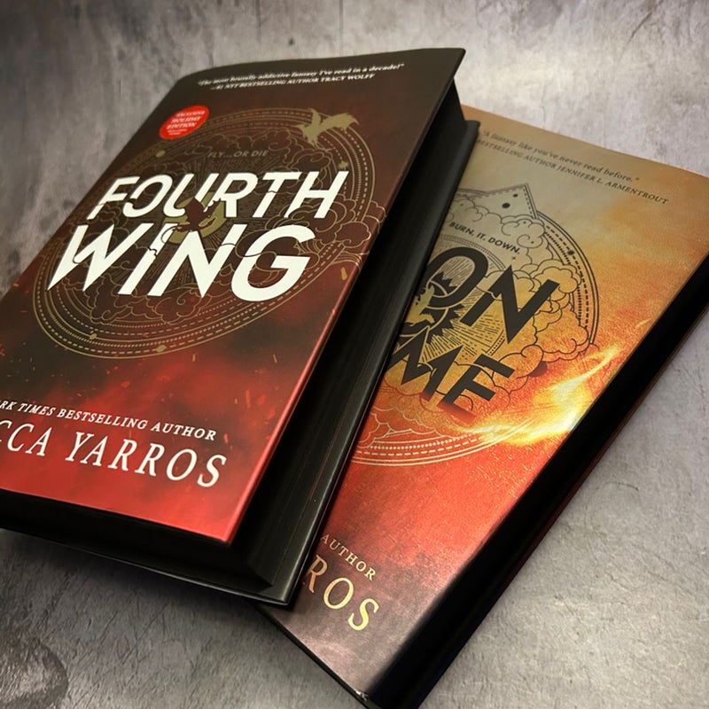 Fourth Wing & Iron Flame (with black edges)