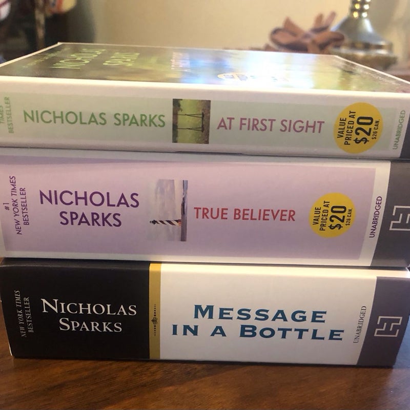 3 Nicholas Sparks AUDIOBOOKS