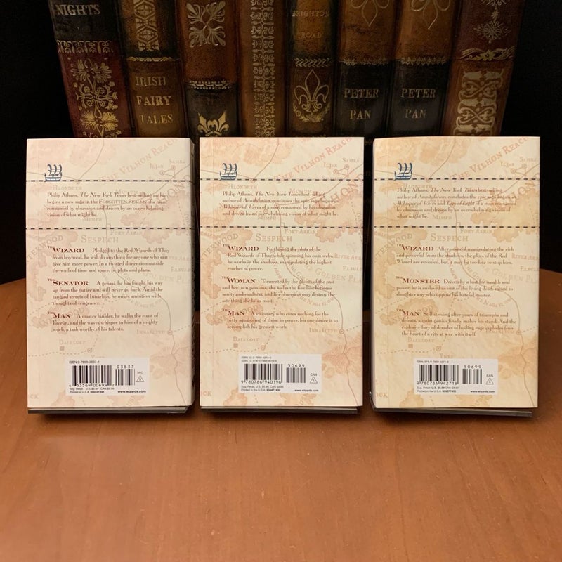 Forgotten Realms: Complete Watercourse Trilogy 1-3 Set: Whisper of Waves, Lies of Light, Scream of Stone, All First Edition First Printing