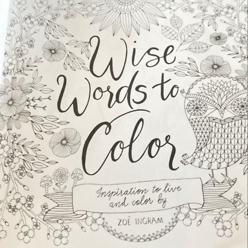 Wise Words to Color