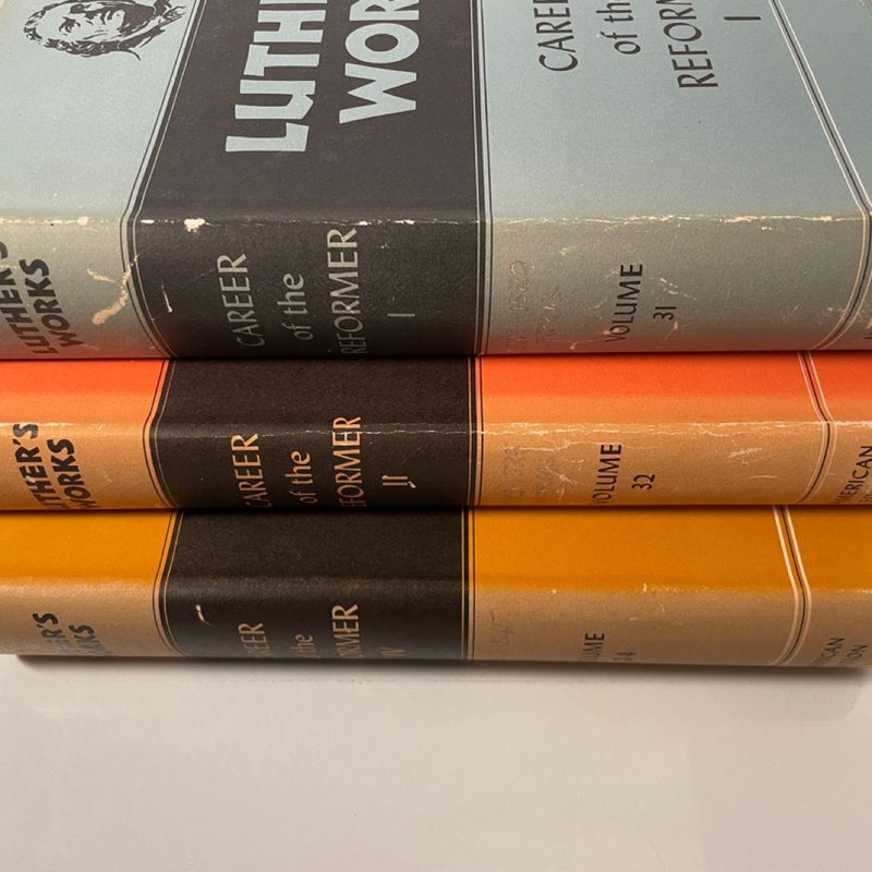 Luther's Works Career of the Reformer I, II, & IV Vintage 1957-60 Hardcovers