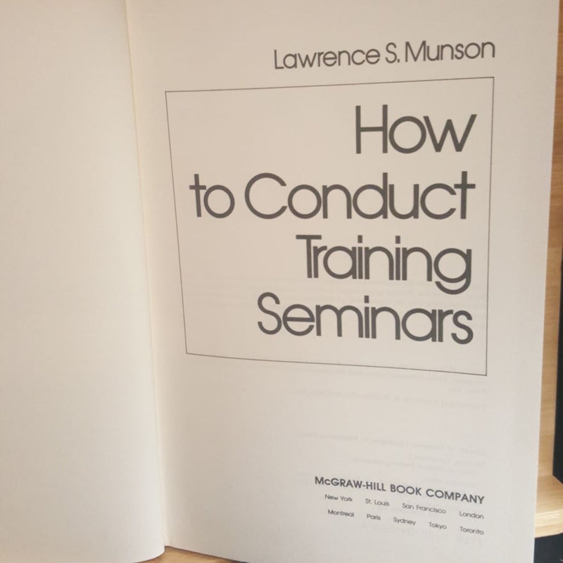 How to Conduct Training Seminars