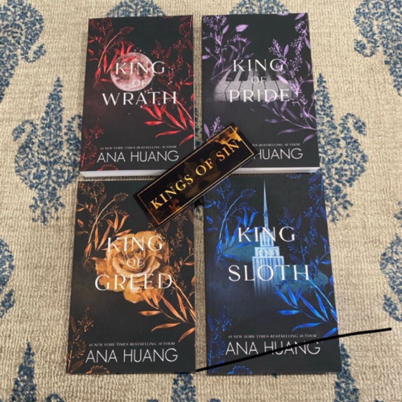 All Signed - King of Sin Series by Ana Huang with bookmark