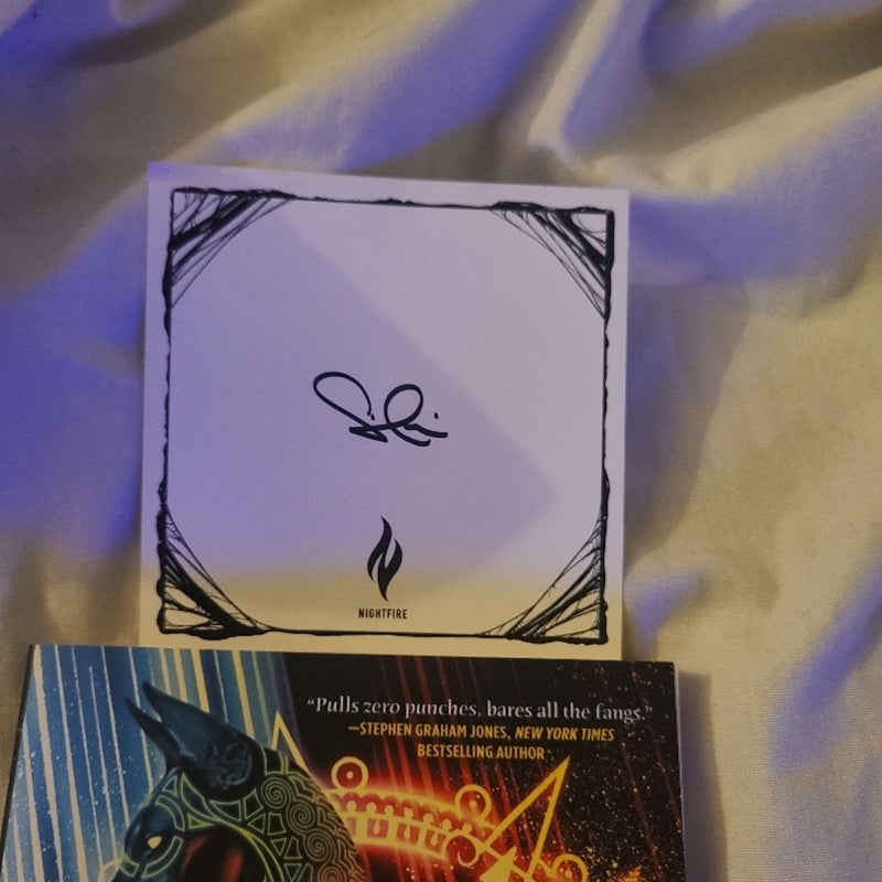 Certain Dark Things with signed bookplate