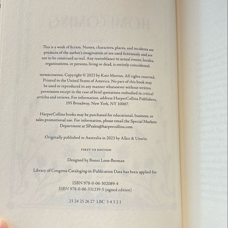 Homecoming (Barnes&Noble exclusive first edition)