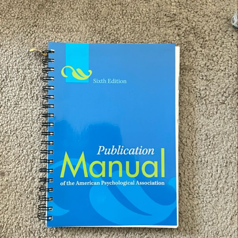 Publication Manual of the American Psychological Association