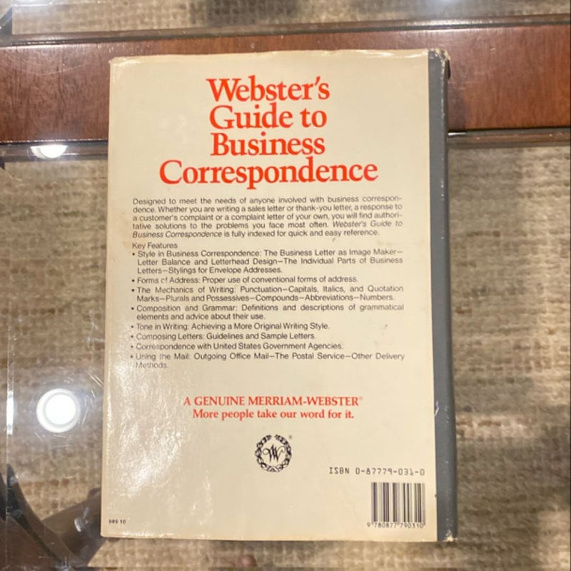 Merriam-Webster's Guide to Business Correspondence