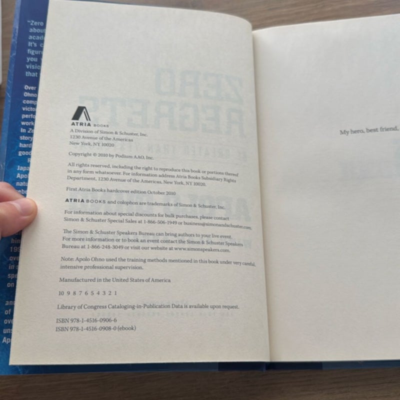Zero Regrets (Signed Copy)