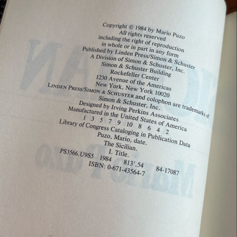 The Sicilian - 1st Edition - Mario Puzo