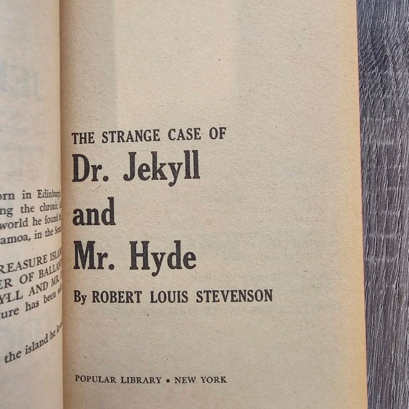 Dr Jekyll and Mr Hyde 1963 Popular Library Paperback