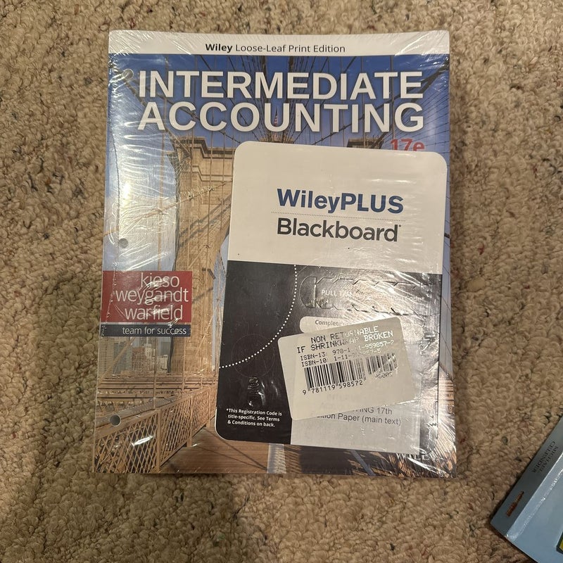 Intermediate Accounting, 17e WileyPLUS Blackboard Card with Loose-Leaf Set