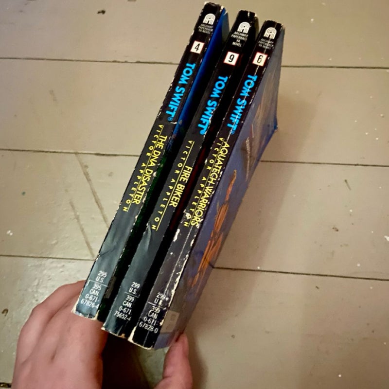 Tom Swift DNA Disaster #4 Aquatech Warrior #6 Fire Biker #9 Archway Paperback