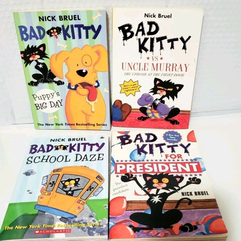 Bad Kitty by Nick Bruel Book Lot of 4 (Trade Paperback) 