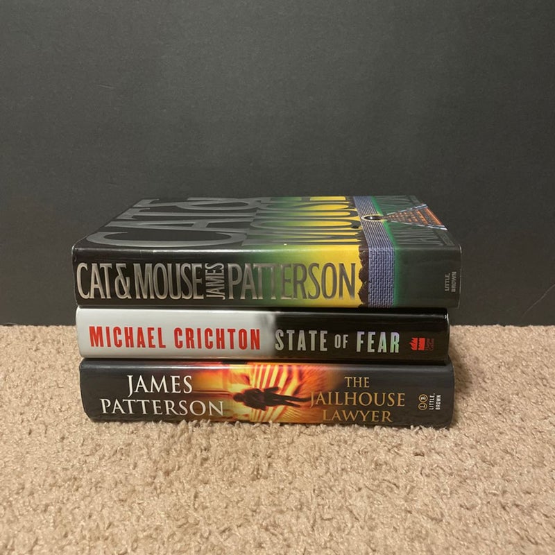 Hardback bundle - State of Fear, Cat & Mouse, the jail house lawyer 