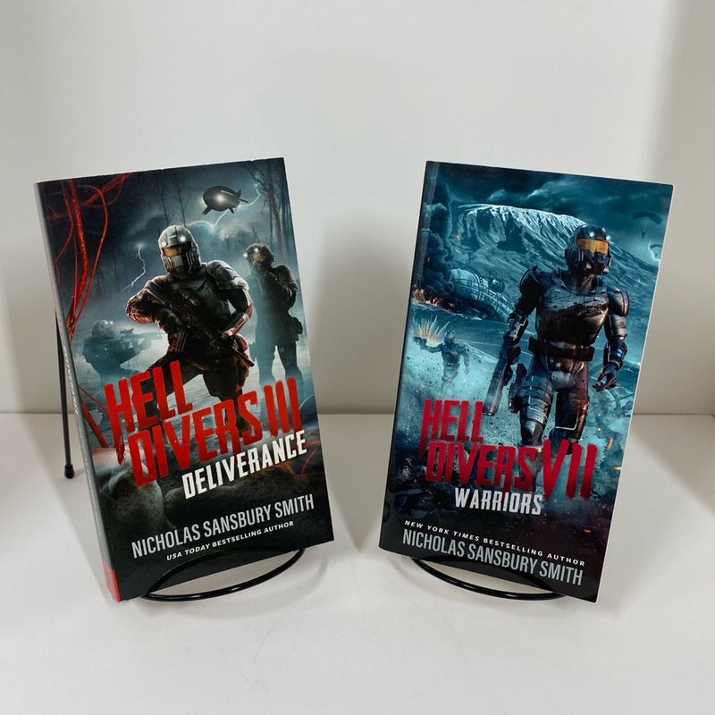 Lot of Two (2) Hell Divers Books: Deliverance & Warriors