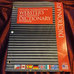 The New International Webster's Quick Reference Dictionary Notebook