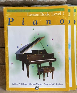 Alfred’s Piano Lesson Book Level 3 Bundle: Lesson Book + Theory Book + Technic Book