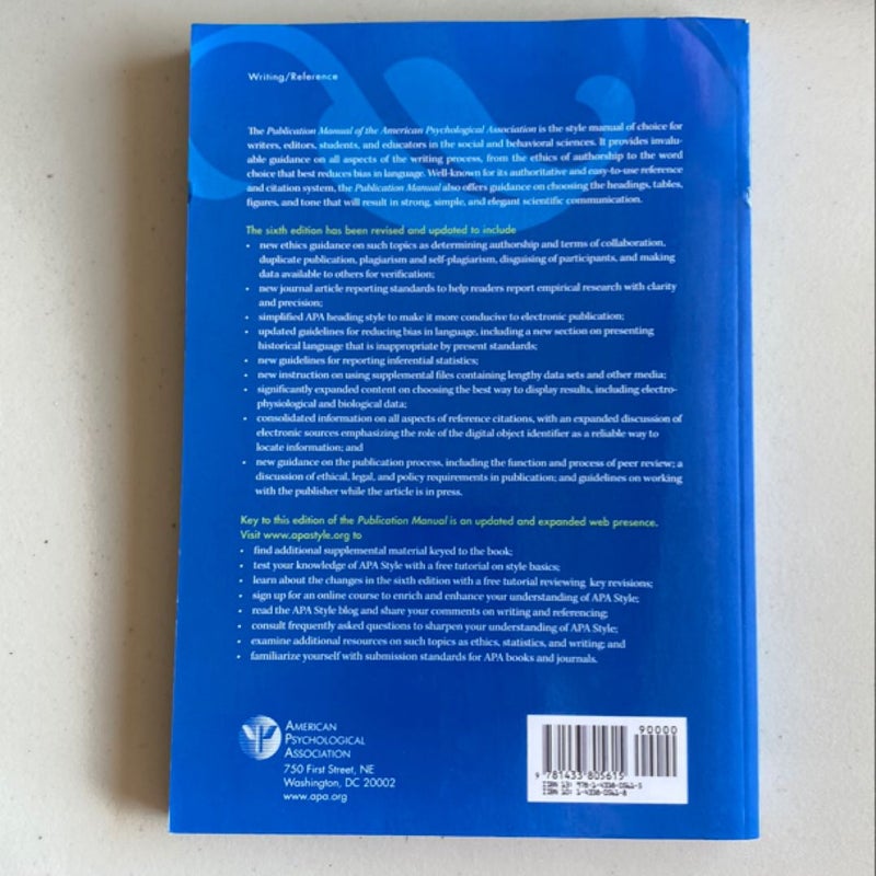 Publication Manual of the American Psychological Association