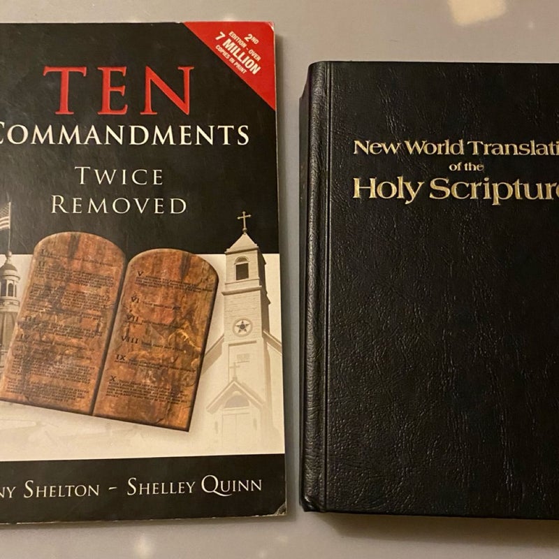 Ten Commandments Twice Removed & Holy Bible Book Bundle