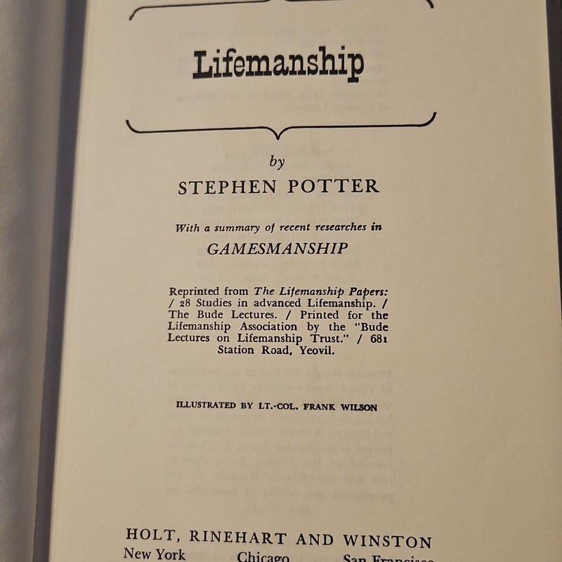 Gamesmanship and Lifemanship stephen potter