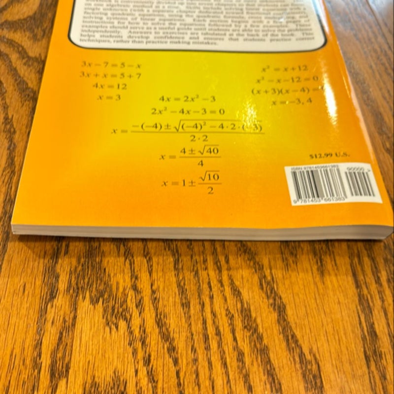 Algebra Essentials Practice Workbook with Answers: Linear and Quadratic Equations, Cross Multiplying, and Systems of Equations