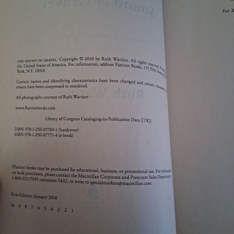 The Sound of Gravel (Advanced Reading Copy)