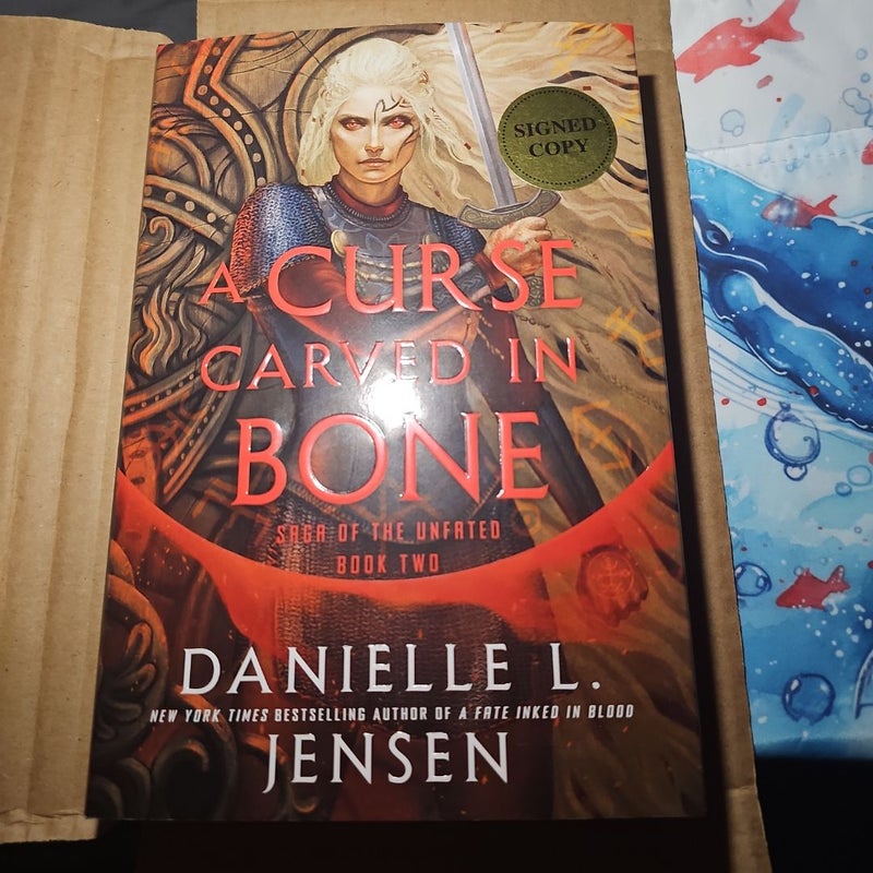 SIGNED Curse Carved in bone 