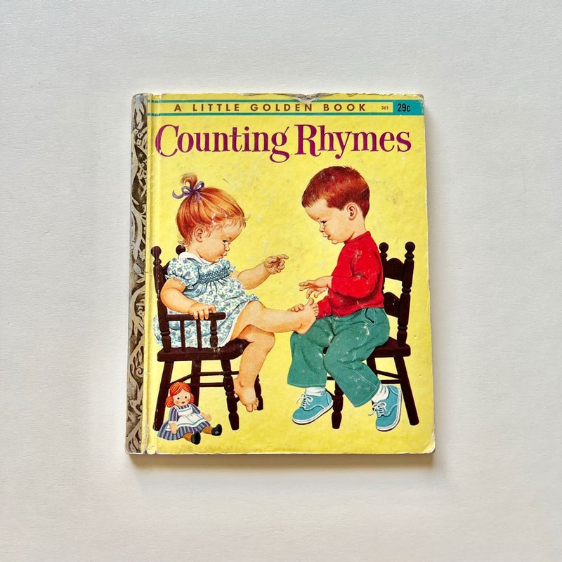 Vintage Little Golden Book: Counting Rhymes Book 1960