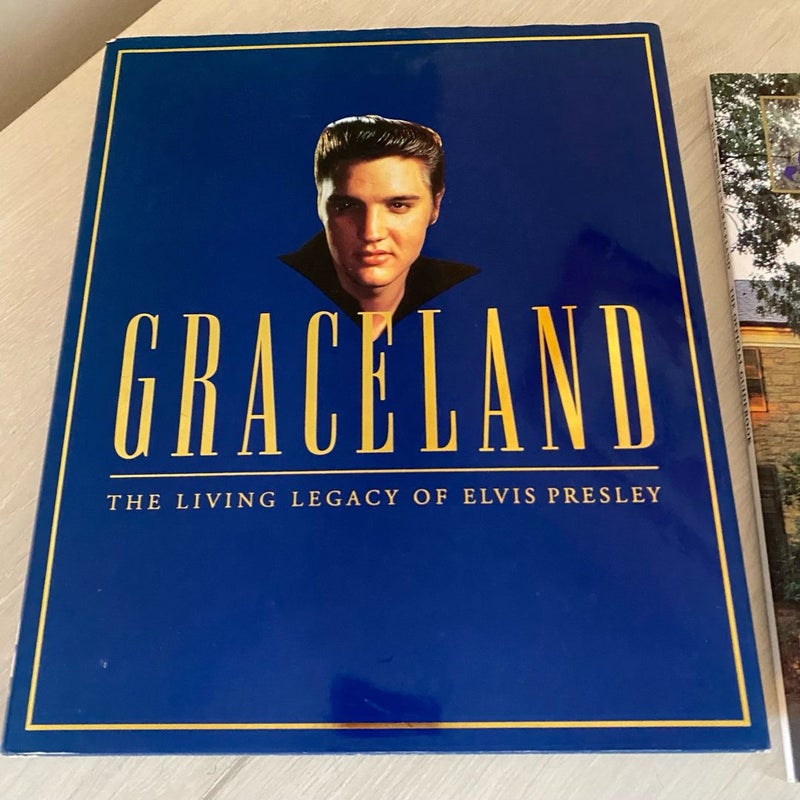 Lot of Two (2) Elvis Presley GRACELAND Books - Hardcover & Official Guidebook