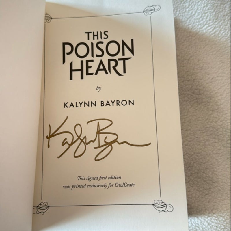 This Poison Heart (Signed, First Edition)