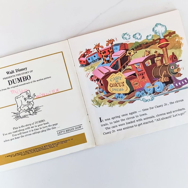 Vintage Walt Disney See Hear Read Bundle of 3 (RECORDS included)