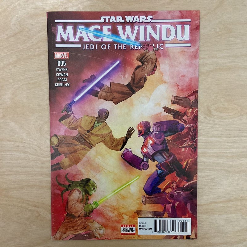 Star Wars Mace Windu Jedi of the Republic #5 (1st Marvel Cameo Appearance of Ahsoka Tano)