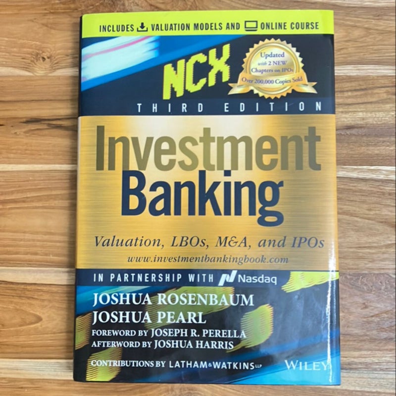 Investment Banking by Joshua Rosenbaum, Joshua Pearl, Joseph Investment Banking by Joshua Rosenbaum, Joshua Pearl, Joseph