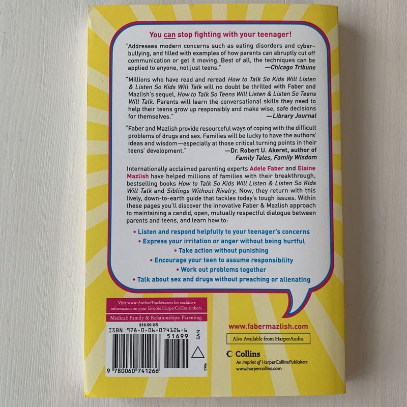 How to Talk So Teens Will Listen and Listen So Teens Will Talk: Faber,  Adele, Mazlish, Elaine: 9780060741266: : Books