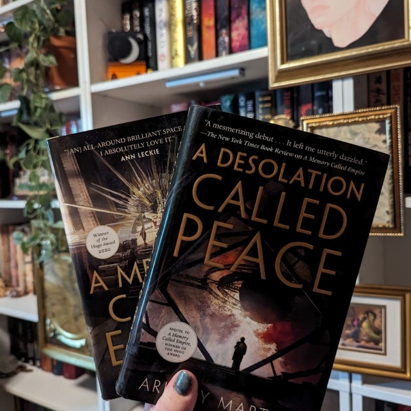 First Editions of Teixalaan Duology (Memory Called Empire and Desolation Called Peace) 