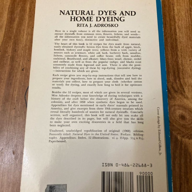 Natural Dyes and Home Dyeing