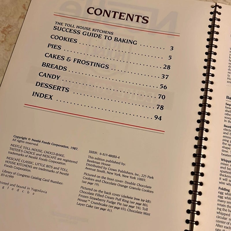 Nestle Toll House Cookbook