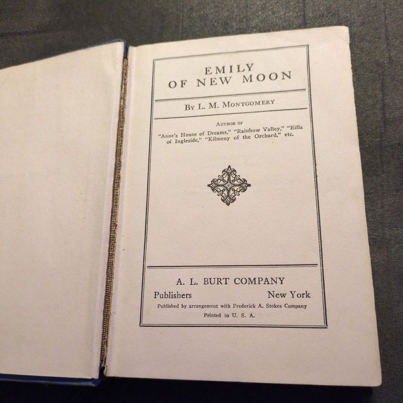 Emily of New Moon -- VINTAGE 1923 -- first edition, second printing 