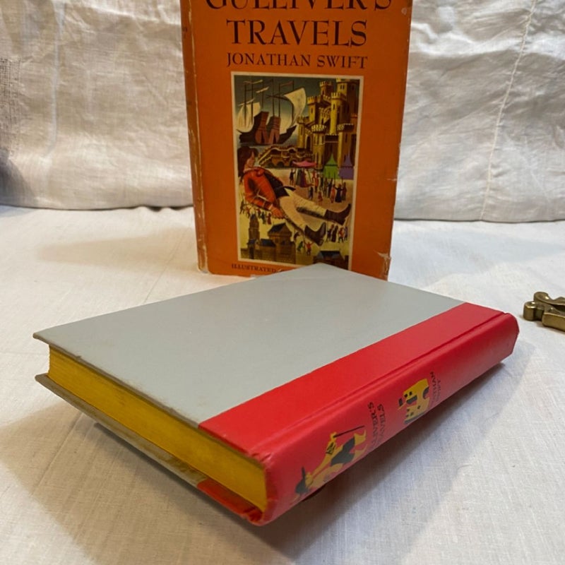 VINTAGE 1954 BOOK CLUB JUNIOR DELUXE EDITION GULLIVER'S TRAVELS JONATHAN SWIFT