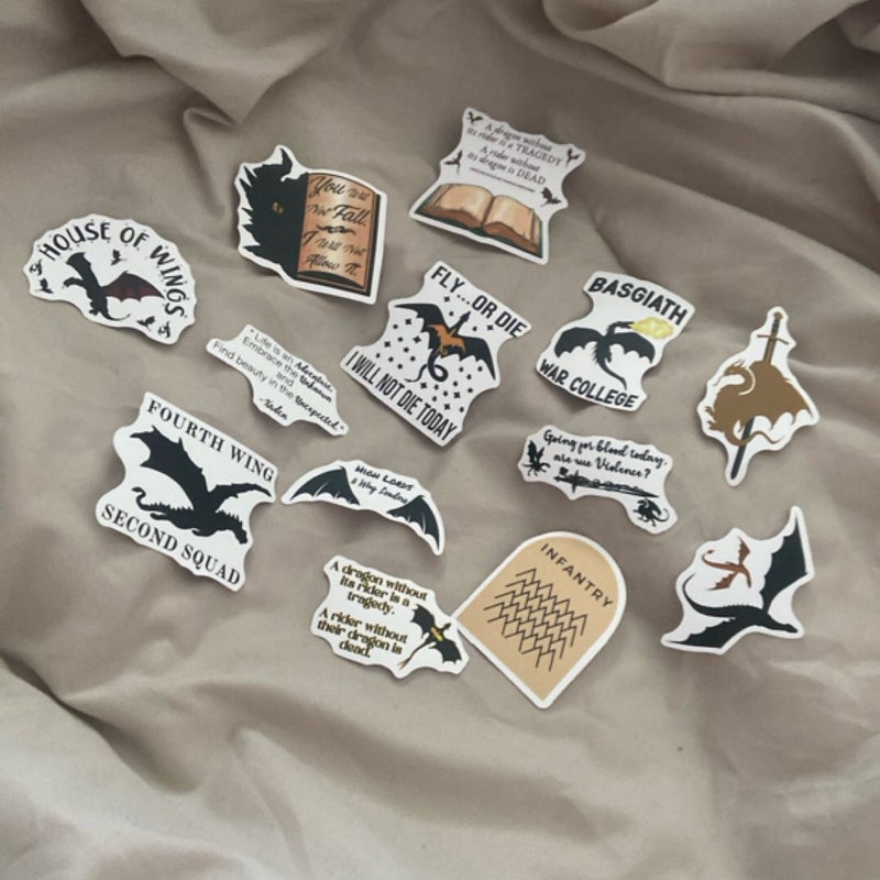 Fourth Wing- 13p. Sticker Bundle 