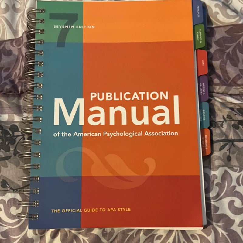 7th Edition Publication Manual of the American Psychological Association